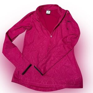 Womans Pink Nike Quarter-Zip Athletic Pullover